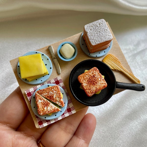 Miniature Breakfast Scene Fridge Magnet -Waffle Magnet - Polymer Clay Food - Handcrafted Gift