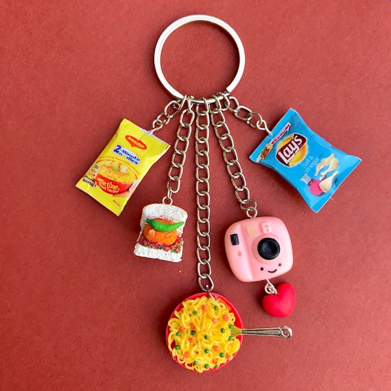 Miniature Food Keychain Dollhouse Food Gifting Keychain