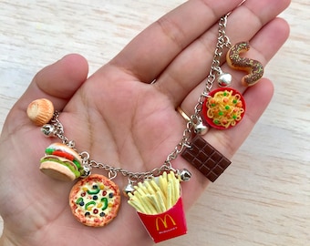 Miniature Food Bracelet -Miniature Food Jewelry - Handmade Jewelry - Food Bracelet