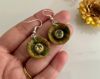 Miniature Panipuri Earrings -Miniature Food Jewelry, Food earrings, Food Jewelry, Best Indian Street Food , Clay Food Earrings,