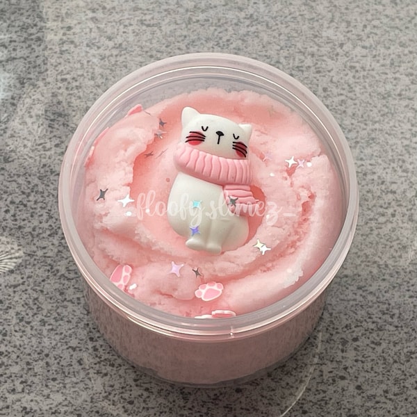 Chilly Kitty, Kitty Slime, Cat Slime, Pink Slime, Cloud Slime, Snow Slime, Aesthetic Slime, Slime for Kids, Slime for All Ages