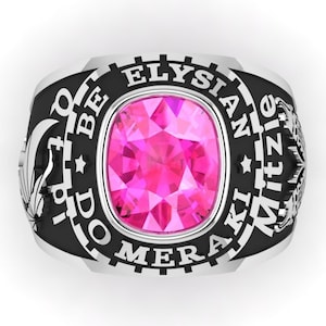High School traditionellen Klasse Ring, Silber 925 benutzerdefinierte Abschluss Ring, Abschlussgeschenk, High School Klasse Ring, Abschlussring, kundenspezifischer Ring