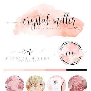 Photography Logo Branding Kit, Branding Premade, Watermark,Modern&Website Logo, Blogger, Business Stamp, Feminine Branding