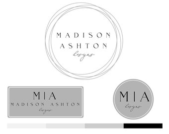 Watermark, Modern Logo, Logo Design, Branding Kit, Branding Premade, Blush Circle, Feminine Branding