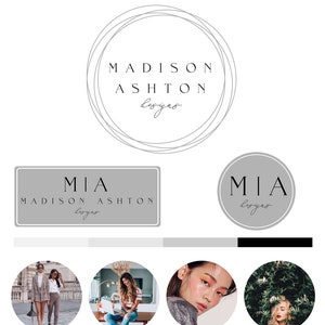 Watermark, Modern Logo, Logo Design, Branding Kit, Branding Premade, Blush Circle, Feminine Branding