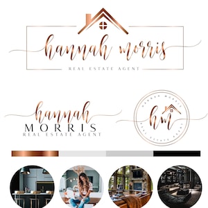 Real Estate Agent Logo Design, Watermark, Realtor House Logo, Logo Template,Branding Kit,House Logo,Website Logo,Blogger Logo,Broker Logo