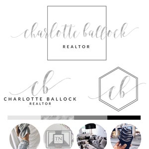 Realtor Logo Design, Calligraphy, Watermark, Logo Template, Branding Kit, Website Logo, Business Boutique Logo, Premade Logo Design, Stamp