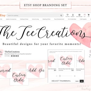 Baner Etsy, Zdjęcie w tle Etsy, Zestaw do brandingu Etsy, Szablon Etsy, Świeca butikowa, Zdjęcie profilowe, Ikona sklepu, Sklep sprzedawcy, Logo Cute Design