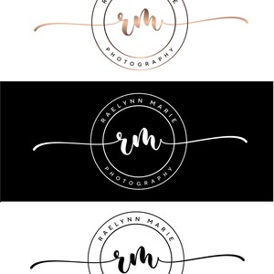 Watermark Logo, Rose Gold Photography Logo, Signature Logo, Beauty Logo