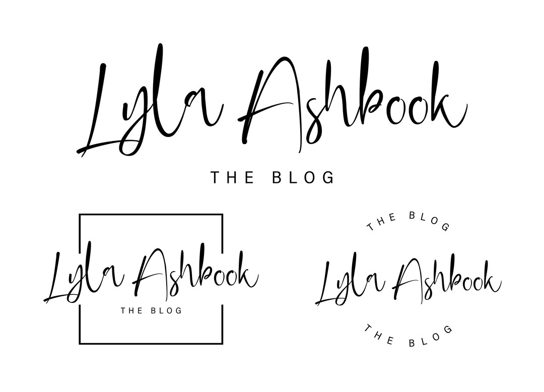 Minimalist Blog Logo Signature Logo Website Branding Kit Business ...