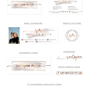 Watermark Logo, Rose Gold Photography Logo, Signature Logo, Beauty Logo