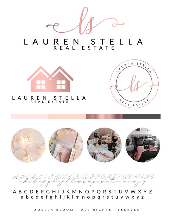 Real Estate Logo Design, Watermark, Business Stamp, Calligraphy, Logo Template, Branding Kit, Website Logo, House Logo, Website Logo