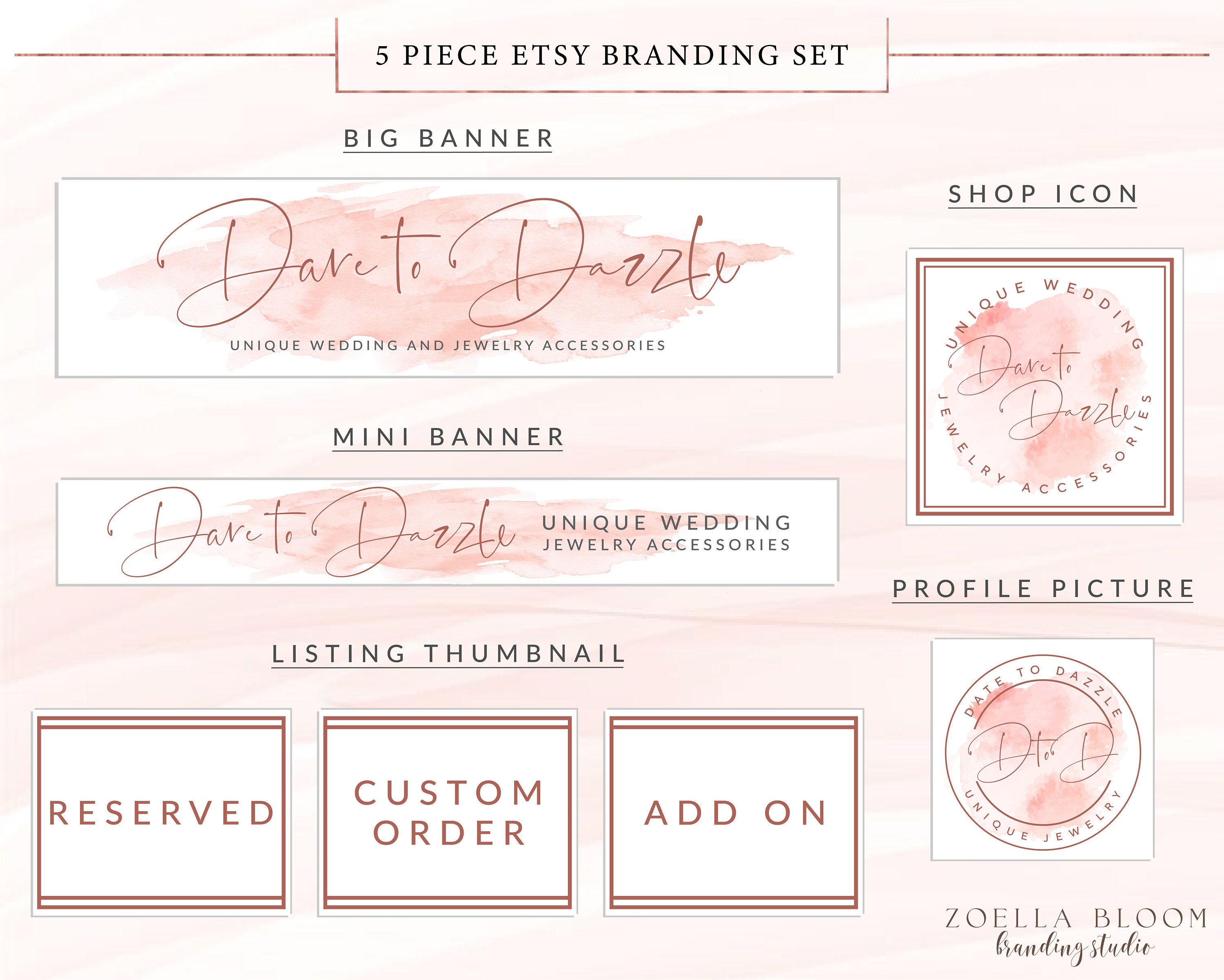 Etsy Banner Etsy Cover Photo Etsy Branding Kit Etsy Etsy