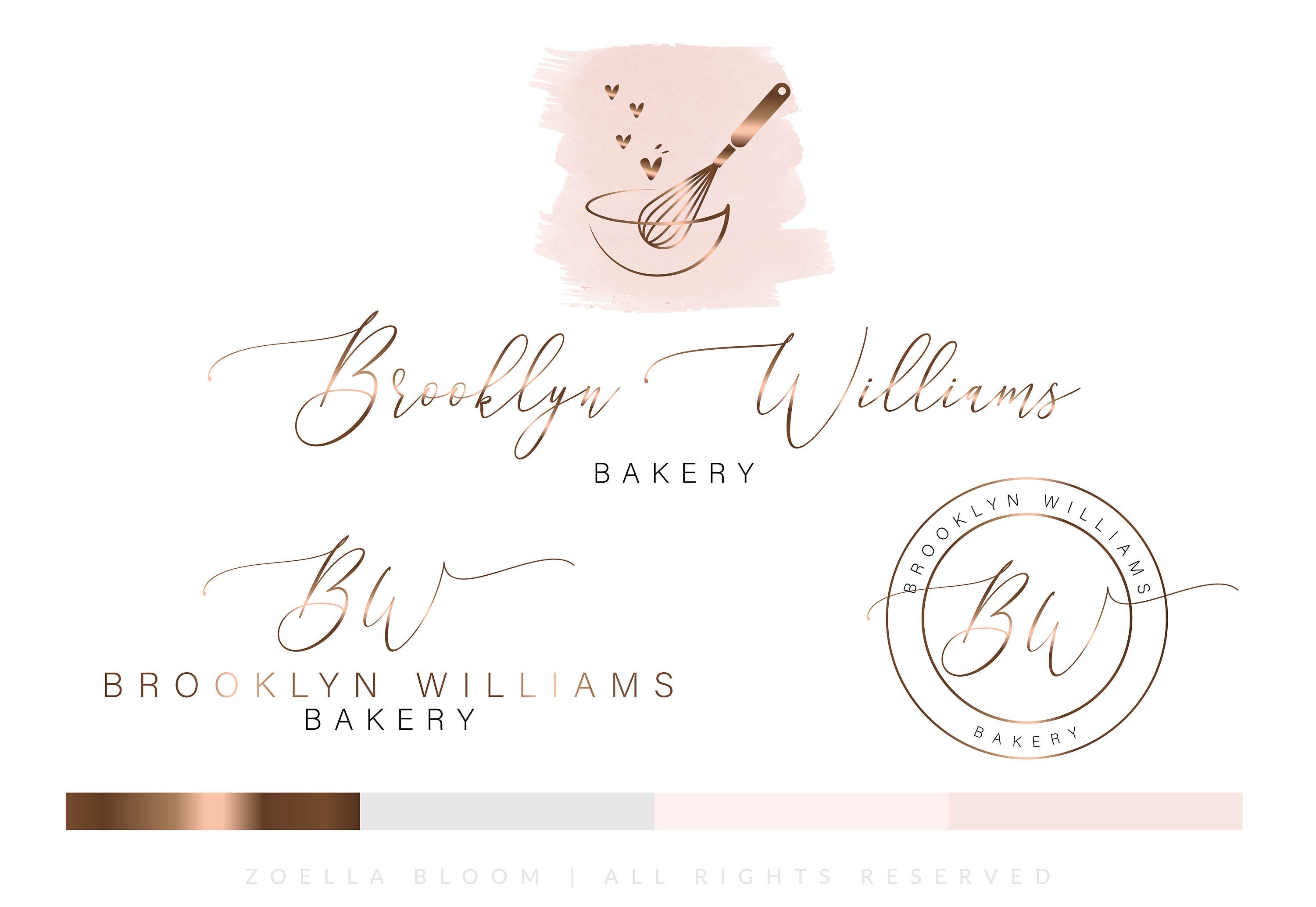Bakery Logo Design Branding Kit Watermarks Business Logo | Etsy