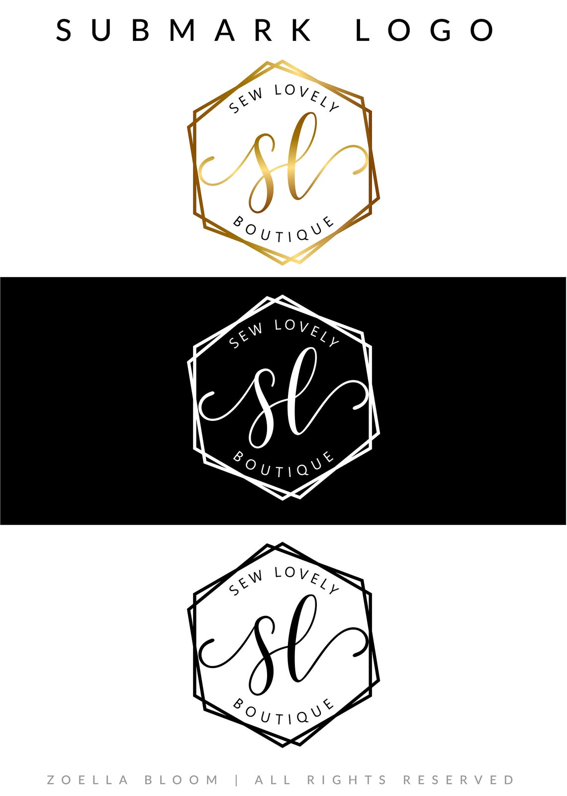 Gold Logos Branding Kit, Watermark, Business Packages, Website Logo ...