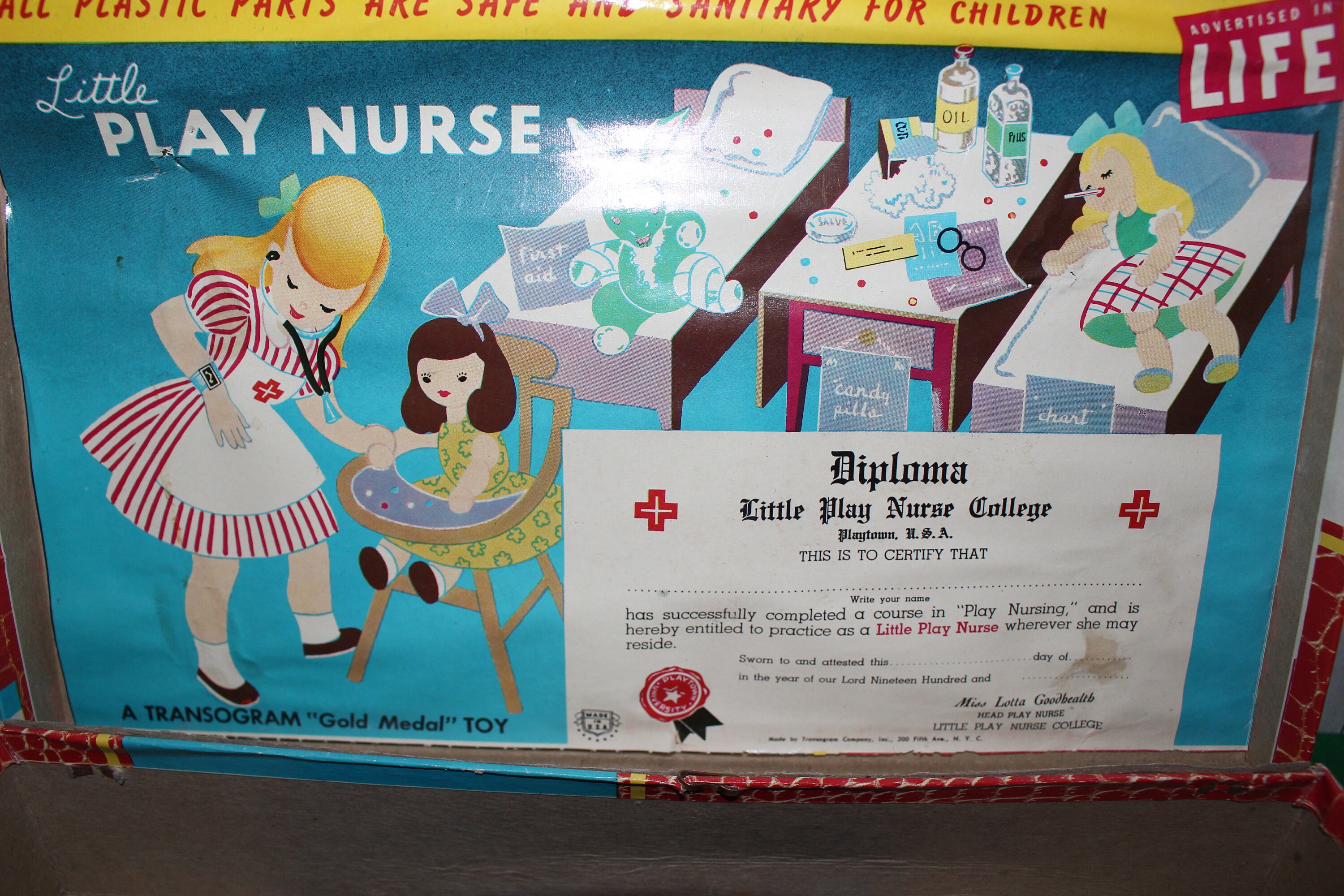 Vintage Little Play Nurse By Transogram made in USA 1320-0750 Nurse Kit ...