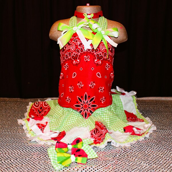 NAT 2T/3T OOC. COUNTRY watermelon theme pageant Festival Birthday Wear New off the machine
