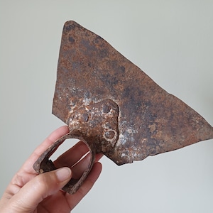 Vintage hoe, Old rusty hoe, Antique garden hoe, Primitive hand tool, Hand forged hoe, Old farm tools, Free delivery