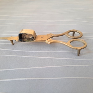 Vintage brass scissors, Candle snuffer, Altar tools, Candle exstinguisher, Sale