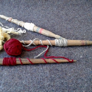 3 Vintage wooden spindles
