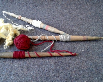 3 Vintage wooden spindles