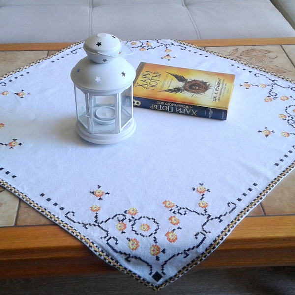 Hand Embroidered Tablecloth Etsy