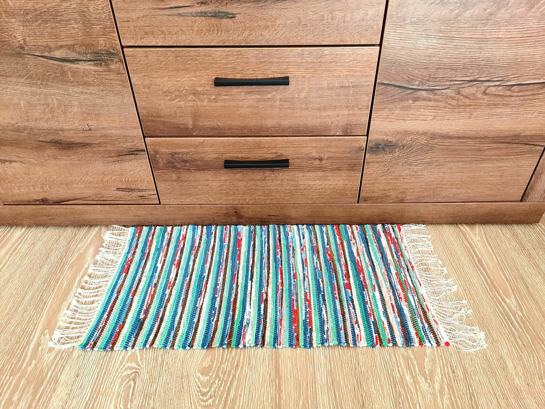 Floor Rag Color Vintage Scandinavian Rag Rug, Colorfull Floor Runner, Hand Woven Rug ...