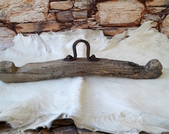 Rare antique wooden yoke, Vintage farm tool