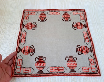Mantel vintage bordado a mano