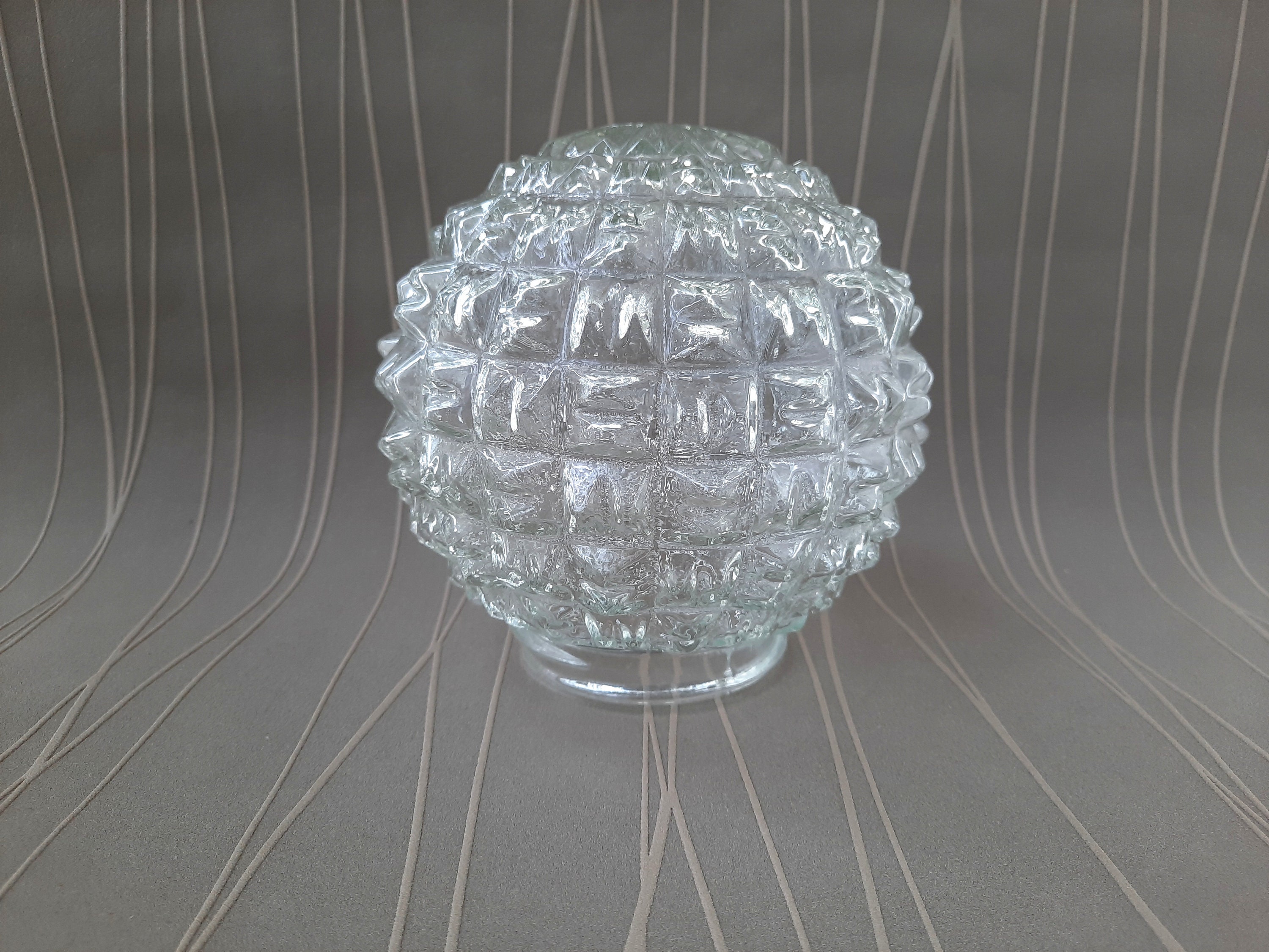 Vintage glass lampshade, Retro lampshade
