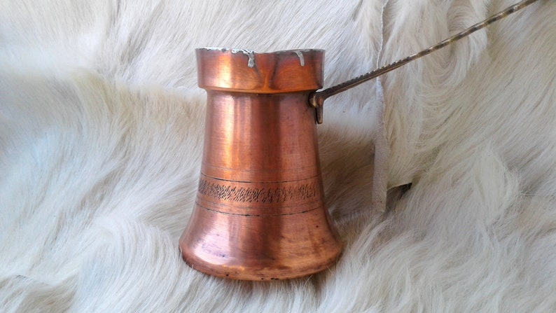 Oriental coffee pot Kitchen decor Copper pot turkish coffee FREE DELIVERY Vintage copper coffee pot