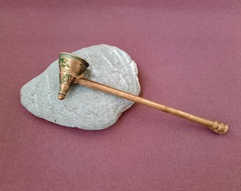 Vintage brass candle snuffer