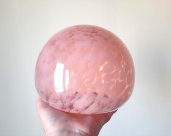 Pink ART DECO glass ball for chandelier, Vintage lampshade