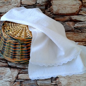 Antique hand woven towel, White towel, Vintage towel, Dish towel, Kitchen towel, Antique textile, Rustic kitchen