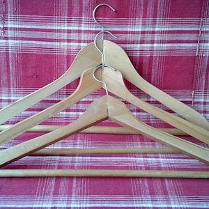 Set 3 Vintage wooden hangers