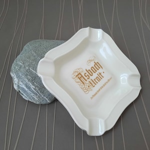 Vintage porcelain ashtray, Porcelain Heinrich Germany, Large ashtray, Sale