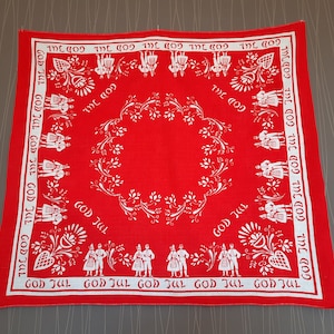 Swedish Christmas tablecloth 34 x 31,5 in