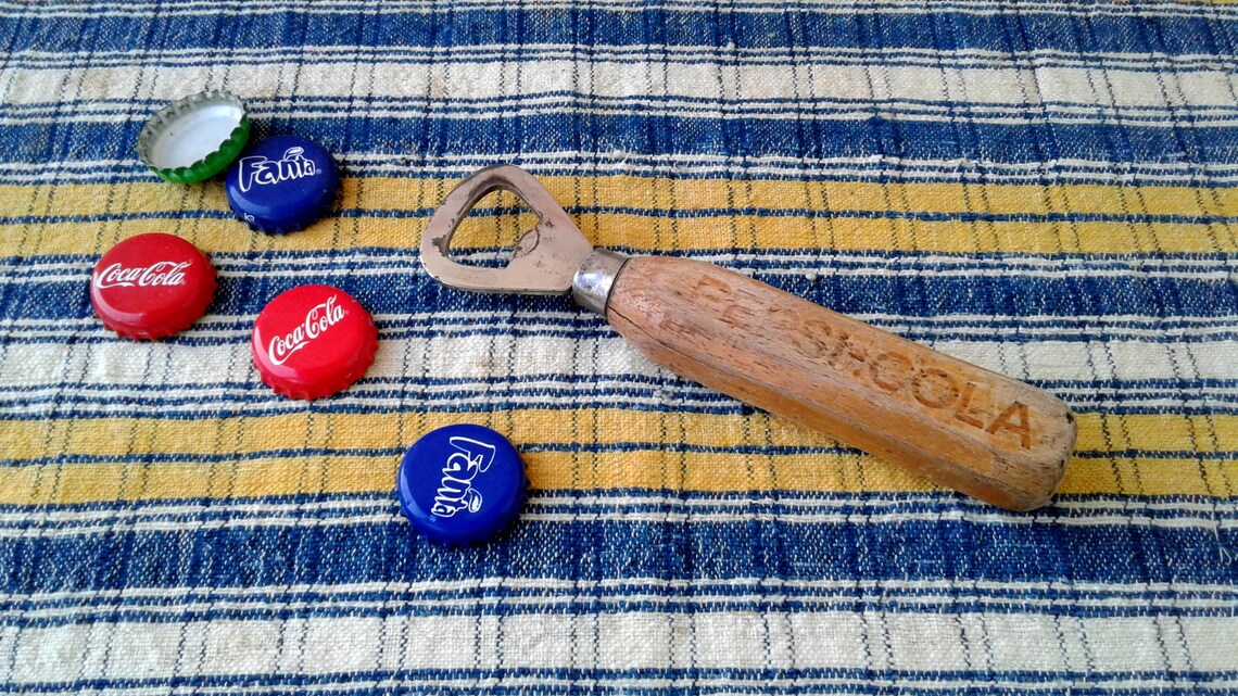 Vintage Bottle Opener PEPSICOLA Wooden Bottle Opener Beer Etsy UK