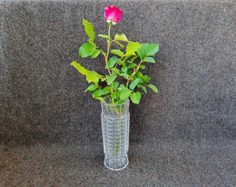 Vintage Glass Vase 7,8&quot;, Retro Glass Vase