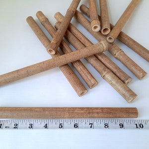 12 bastoncini di bambù, bambù per artigianato, forniture per campanelli eolici, bastoncini di legno, decorazioni per la casa rustiche ed ecologiche, in saldo
