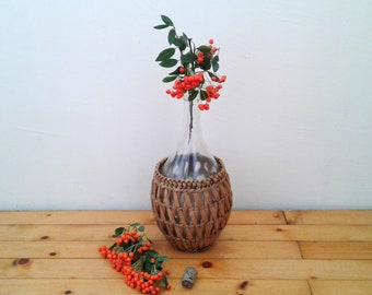 Antique glass bottle, Old glass bottle, Rustic home decor