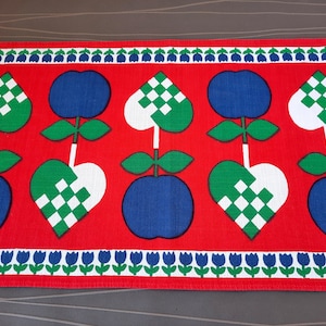 Caminho de mesa sueco vintage, Caminho de mesa impresso, Venda