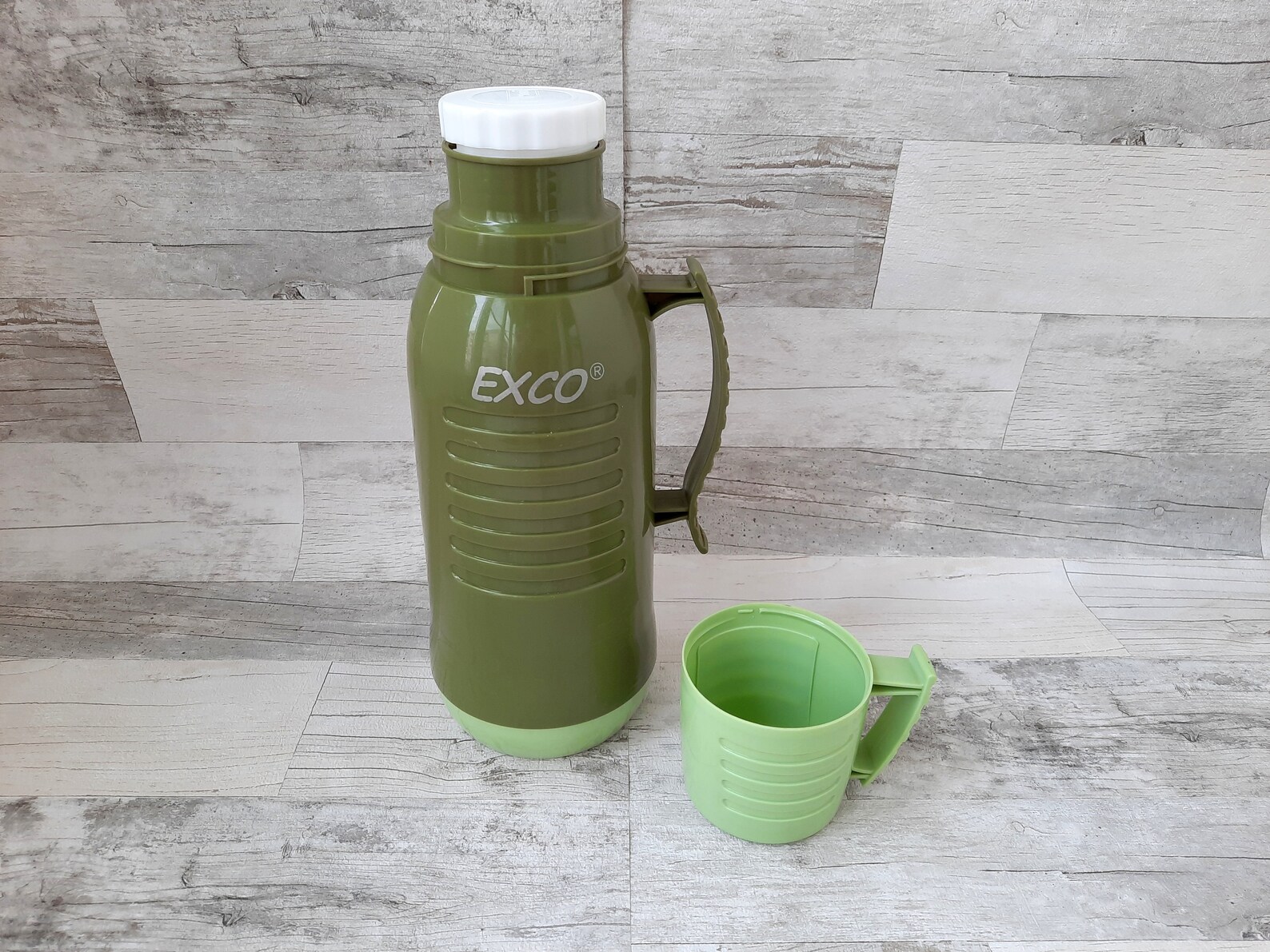 Vintage Plastic Thermos EXCO GREEN Plastic Thermos Plastic Etsy UK