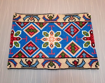 Vintage hand embroidered wall tapestry