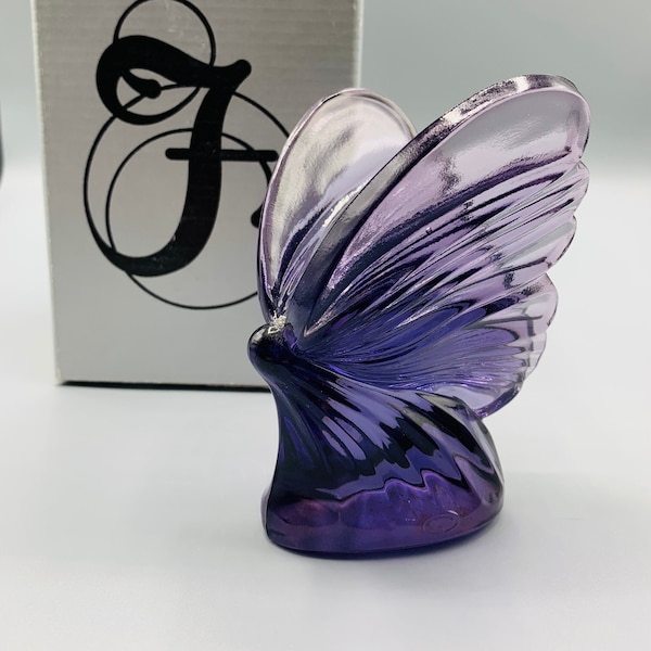 Fenton - Violet Purple Butterfly Art Glass  - Original Box 5271 OE