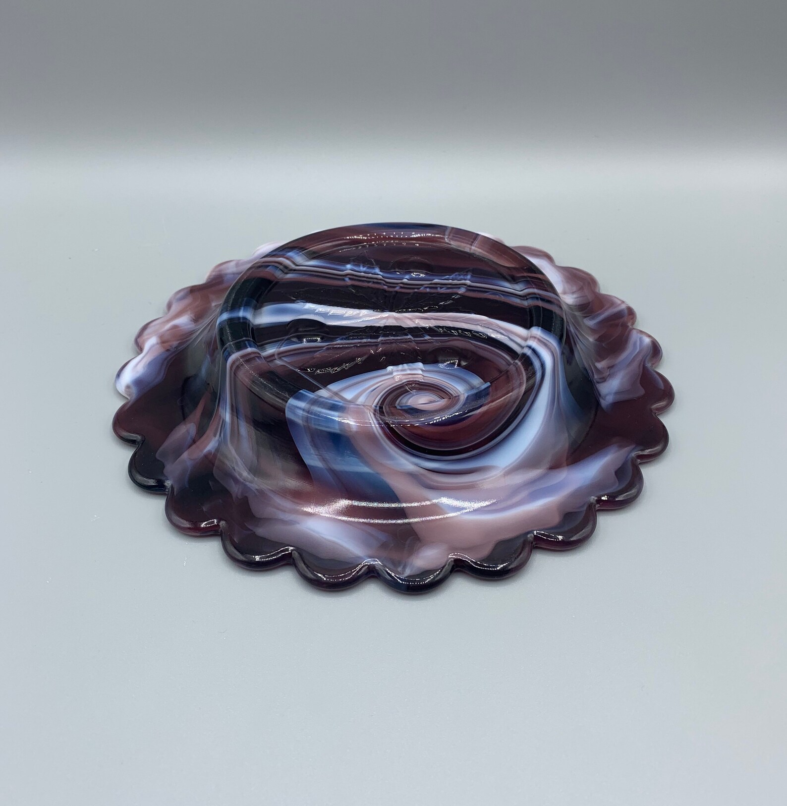 Westmoreland Purple Slag Glass Butter Dish With Cherry Design Etsy