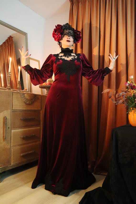 burgundy velvet dress uk Saloos Sparkly Velvet Dress with Side Slit