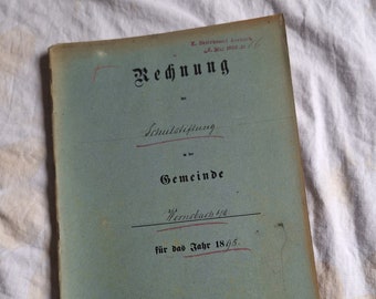 Tolles antikes Rechnungsheft aus dem Jahr 1898, Junk Journal Papier