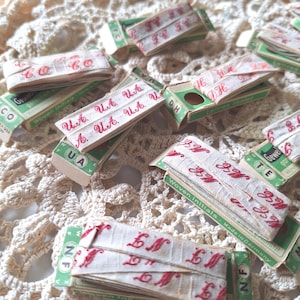Vintage Wäscheinitialen, Wäschezeichen, Wäschebänder, Wäsche Label
