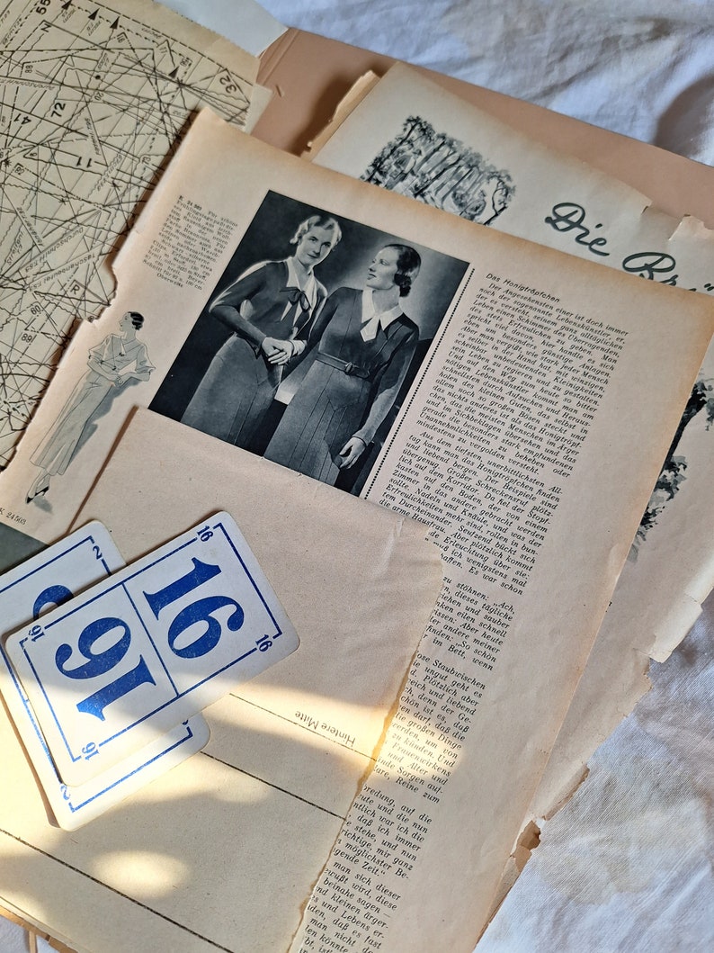 Charmantes Vintage Junk Journal Papierpaket, Papier vom Dachboden, Junk Journal Papier 画像 7